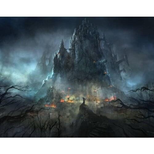 JMINE Div 5D Dark Castle Full Diamond Painting cross stitch kits art High Quality Scenic 3D paint by diamonds