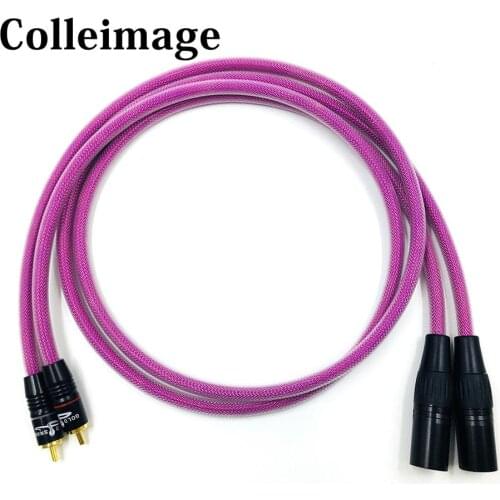 Colleimage Pair HI-End Hifi XLR Female to RCA Male Cable, Hifi 2 Rca to 2 Xlr Cable,Hifi Signal Wire