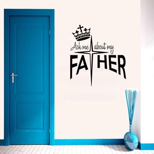 KUCADA Faher crown wall sticker for home decoration removable pvc diy wallpaper mural art decal wall decor living room WP2630