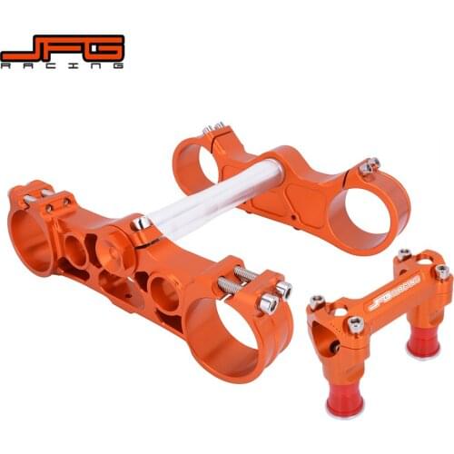 Motorcycle Aluminum Triple Tree Clamps Steering Stem And Bar Mount For KTM SX SXF EXC EXCF XCW XCFW 125 250 350 450 530 03-12
