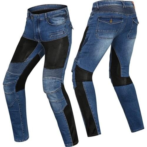 2021 Motorcycle riding spring and summer breathable pants anti-fall motorcycle jeans with protective gear mens protective gear