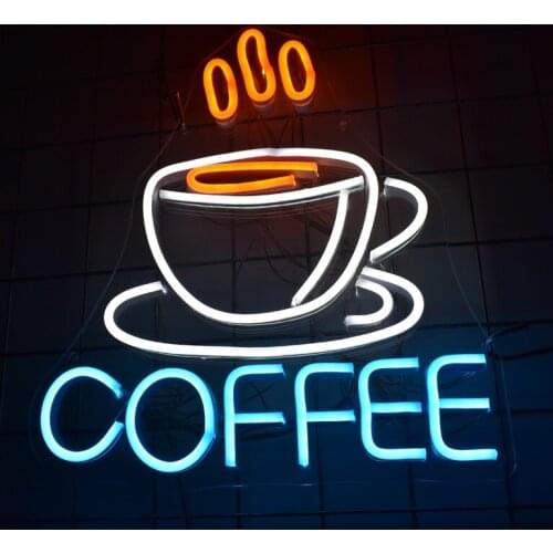 Neon Sign LED Light Creative Food Logo Lamp Coffee Store Club Cafe Game Room Wall Party Restaurant Cocktails