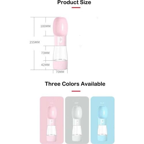 New Dog Water Bottle Water Food Cup Outdoor Portable Dog Food Dispenser For Small Large Dogs Travel Dog Feeder Pet Product