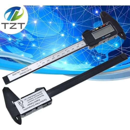 New Arrival 150mm 6 inch LCD Digital Electronic Carbon Fiber Vernier Caliper Gauge Micrometer Measuring Tool
