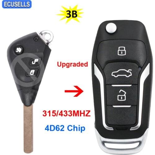 Upgraded Flip Folding Remote Smart Car Key Fob 315Mhz or 433Mhz with 4D62 Chip for Subaru Outback Liberty Impreza WRX Forester