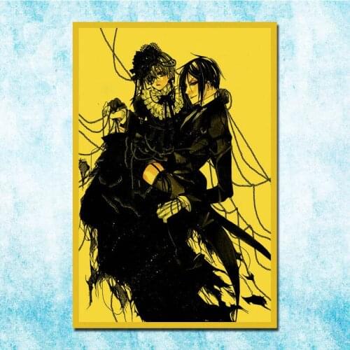 Japanese Anime Black Butler Poster Art Silk Canvas Retro Print For Home Room Decor Wall Stickers-001