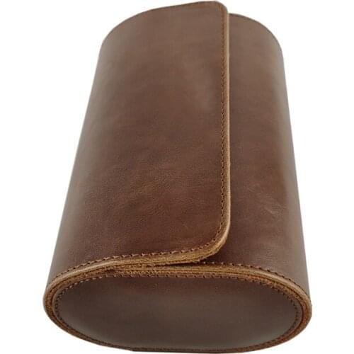 Luxury PU Leather Watch Storage Box Travel 2 Positions Watches Organizer Case