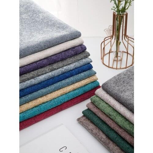 Width 57'' Thickening Solid Color Chenille Fabric By The Yard For Sofa Cushion Pillow Cover Bay Window Material