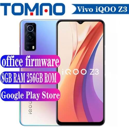 Vivo Original New iQOO Z3 5G Smartphone 120Hz Snapdragon 768G 4400Mah 55W 64.0MP Camera 6.58 inch LCD Android 11Google play