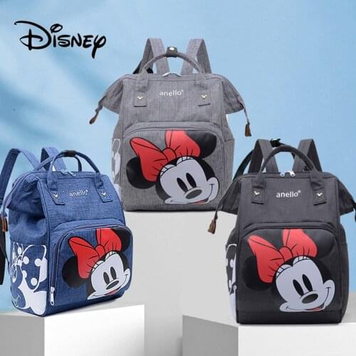 Disney Mickey Mouse Baby Diaper Storage Bag Large Capacity Baby Stroller Fashion Travel Bag Newest Waterproof Minnie Diaper Bag