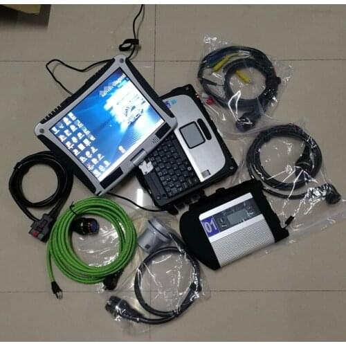 Super MB Star C4 SD Wifi C4 Multi-language Latest software installed well on used CF19 4G for Auto Diagnosis Cars and trucks