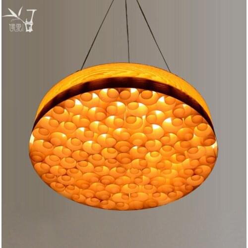 LED Nordic Wooden Iron Round Designer LED Lamp LED Light.Pendant Lights.Pendant Lamp.Pendant light For Dinning Room Foyer
