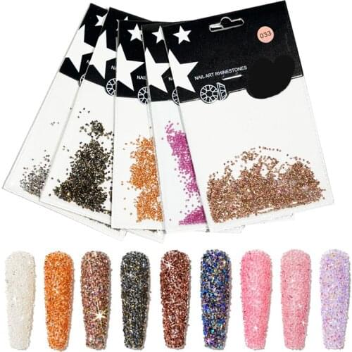 Swarovsky 1440Pcs AB Flatback Nail Rhinestone Crystal 1.2mm 3D Micro Glass DIY Gems Glitter Nails Art Decorations Mini Beads