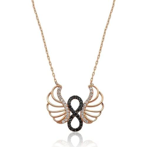 Tevuli 925 Sterling Silver Angel Wing Infinity Ladies Necklace