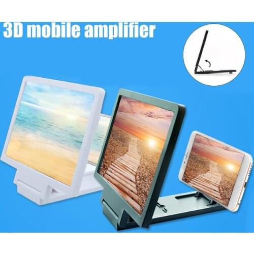 Universal Folding Mobile Phone Holder Stand 3D Mobile Phone Screen Enlarge Magnifier HD Video Amplifier Desk Phone Stand Holder