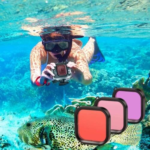 Camera Waterproof Case Filter Diving Underwater Snorkeling Lens Filter for Insta 360 ONE R 4K Camera Accessories