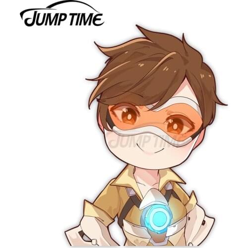 Jump Time 13 x 8.6cm Car Decor Cool Cartoon Avatar Car Stickers Occlusion Scratch Laptop Peeker Waterproof Vinyl Decoration