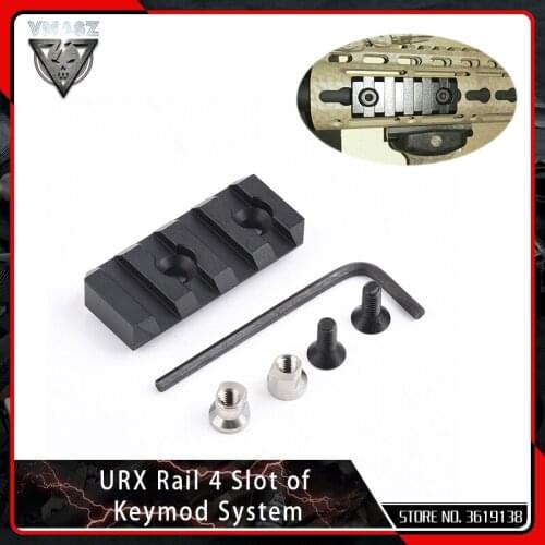 VMASZ Tactical Hunting 4 Slot Aluminum Keymod Scope Mount URX Rail Picatinny Weaver Rail Accessories Airsoft