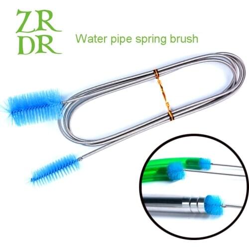 ZRDR Fish tank external filter brushdouble-headed inlet and outlet pipe cleaningspring brush pipe brush1.55 meters cleaning tool