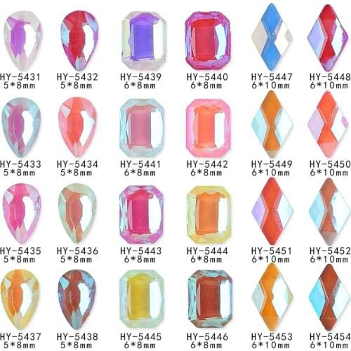 10pcs/lot, Nail Art 3d Colorful Diamonds Multicolor Rhinestones For Nail Tips Decorations