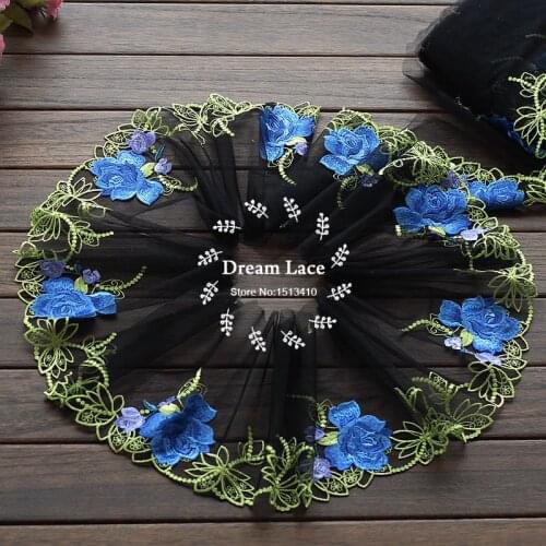 2yards/lot 18cm wide Lace Ribbon Embroidered Floral Tulle Lace Trim~French Lace Fabric~beautiful