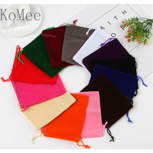 20pcs/Lot 10x12cm Assorted Color Velvet Bags Small Wedding Jewelry Charms Gift Packaging Bags Favor Drawstring Gift Bag Pouches