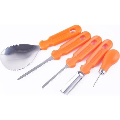 4/5pcs Halloween Pumpkin Lantern Tools Set Stainless Steel Pumpkin Carving Pumpkin Decoration Cutting Tools Carving Knife