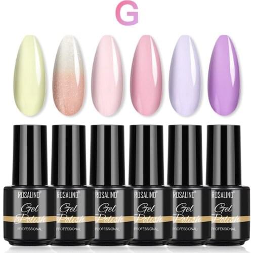 6pcs 7ml Soak 0ff UV Gel Polish Quick Building Nail Tips Finger Extension False Nails Decoration