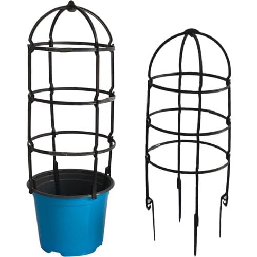 8PC Climbing Vine Rack Plant Potted Support Frame U-Hoops Plastic Coated Steel Flower Vegetables Decorative Trellis Bracket
