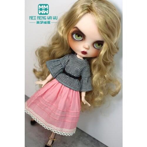 Fits Blyth Azone OB23 OB24 Doll clothes accessories Fashion white shirt, fairy dress Girls gift