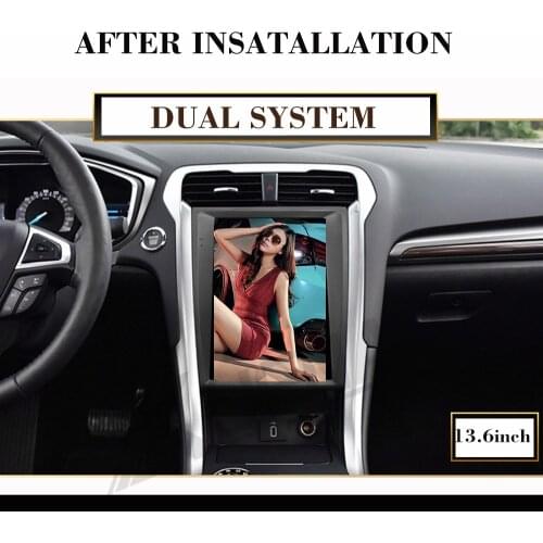 13.6inch Installation manual or video Dual system Android Car radio player For FORD MONDEO 2013-2017 Car Vertical Screen Radio