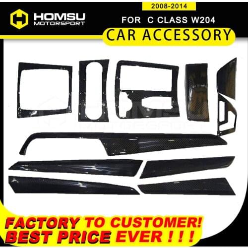 Auto Accessory Add on Carbon Fiber interior For ben C class W204 C180 C200 C250 C300 Year 2008-2014 attachment For gt grille car