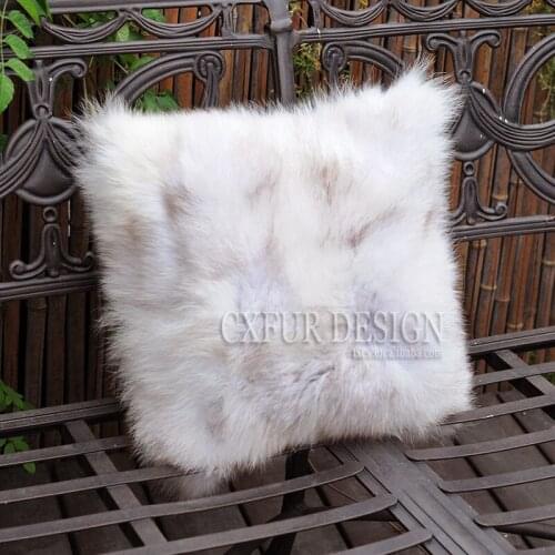Free Shipping CX-D-101C New Products Wholesale Patchwork Fox Fur Cushion Cover