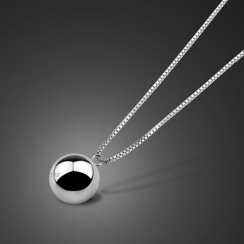 100% 925 Sterling Silver Minimalist Casual Neck Chain Necklaces For Women Bell Heart Pendants Choker Female Fashion Jewelry Gift
