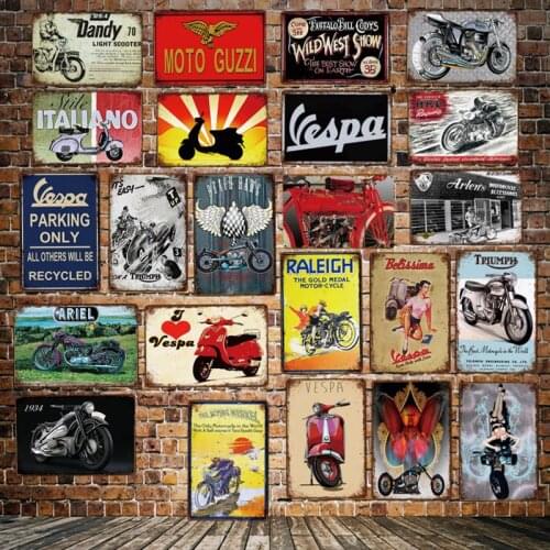 [ DecorMan ] Veapa BSA Classic Custom motor Metal sign Bar PUB Decor LT-2012