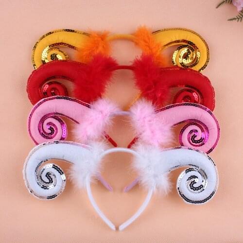 Cosplay Headband Antelope Horns Hair Hoop Forest Animal Photography Role-Playing Props Party Headdress Performance Prop