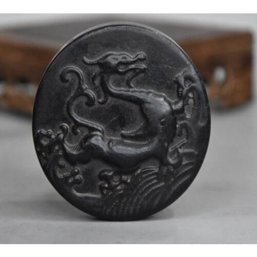 Hongshan Culture Antique Iron Meteorite Four Great Beasts Blue Dragon White Tiger Suzaku Basalt Collection Pendant Stone Carving