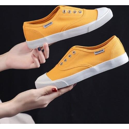 Women Shoes Summer New Fashion Shoes Woman Casual Solid Candy Color Platform Canvas Women Casual Flats Shoes Sneakers