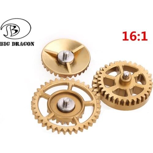 BD Lightweight Titanium Alloy integrated bottom shaft Gear 18:1 16:1 13:1 9:1Gear Set For Ver.2 / 3 AEG/EBB Airsoft Accessories