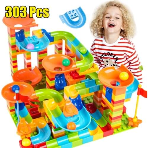 Marble Run Constructor Classic Building Blocks Compatible Base Plate Childrens Educational Toys for children