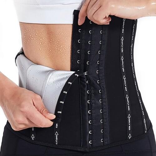Tummy Control Waist Trainer Women Body Shaper Waist Croset Cincher Silver Ion Coating Sport Girdle Weight Loss Slimming Trimmer