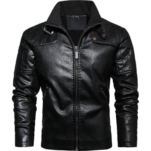 New mens leather jacket autumn leisure locomotive PU leather jacket motorcycle knight leather coat brand mens coat clothing
