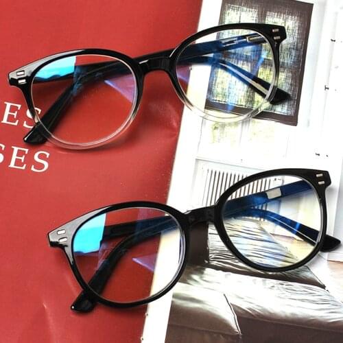 Fashion Round Reading Glasses Spring Hinge Comfortable Reading Glasses Diopter 0, +50, +75, +100, +125 +150 +200