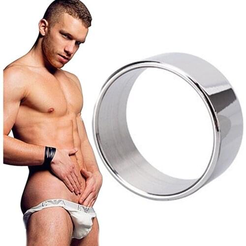 26/28/30mm Men Stainless Steel Delay Ejaculation Cock Ring Cage BSDM Bondage satisfy your desire easily sex toys for man