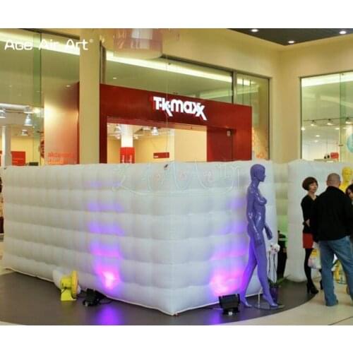Newly exhibition air structure 4.2x4.2x1.8m inflatable cube wall office room divider,trade show house building stands on sale