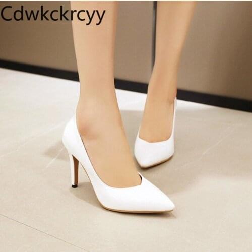 Spring and fall The New fashion Pointed temperament Fine heel Womens shoes All-match Occupation High heel Women shoes size34-43