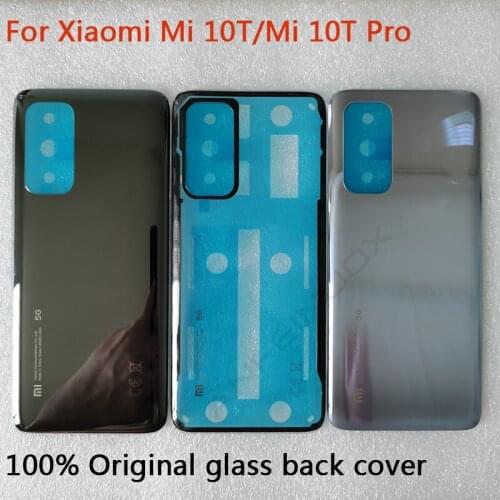 Original Glass For Xiaomi Mi10T Pro Battery Cover Case Spare Parts For Xiaomi Mi 10T Pro 5G Battery Back Door Phone Housing Case