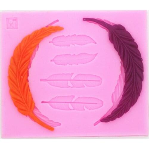 P293 Feather silicone mold cake decoration mold chocolate mold