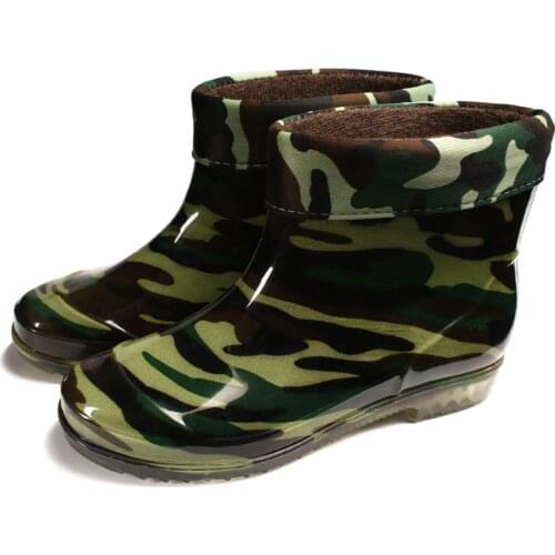 Aleafalling Winter Womens Suede Slip-proof Heat-preserving Rain Shoes Labor Women Shoes Short Barrel Rain Boots Water Boots