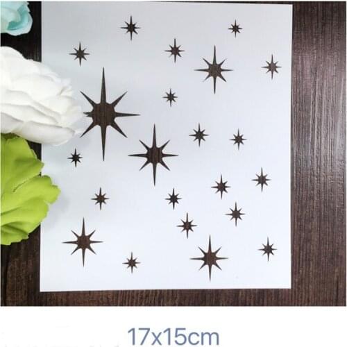 Scrapbooking tool card DIY album masking spray painted template drawing stencils laser cut templates Star KW660111